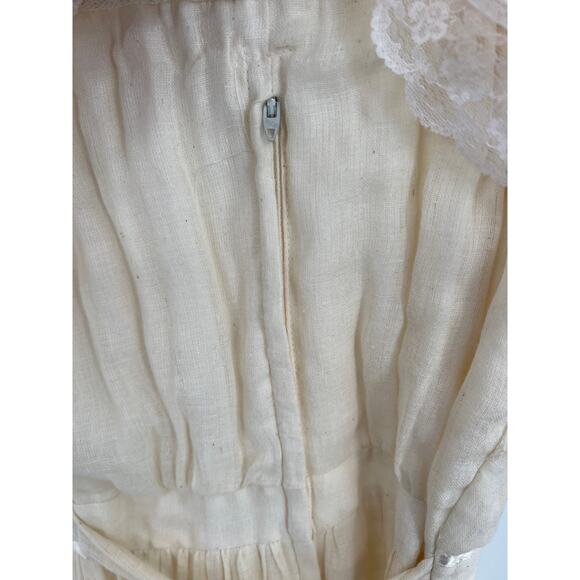 GUNNE SAX by Jessica Vintage women's cream lace boho maxi dress size 5 - Picture 8 of 10